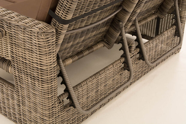 Wicker Loungebank Incini 5mm grijs gevlekt,aardsbruin, Grijs