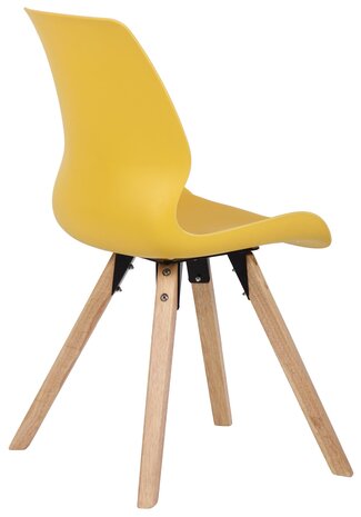 Set van 2 eetkamerstoelen Lanu geel,Plastic, Geel