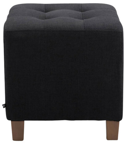Set van 2 hockers Phoraa zwart, Zwart