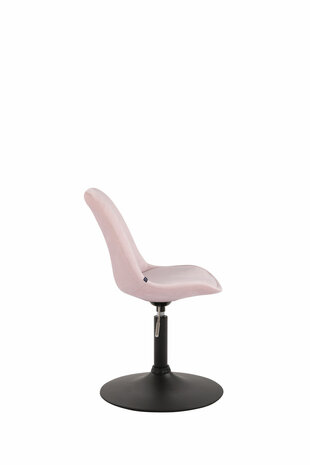 Eetkamerstoel Miverack Fluweel roze,zwart, 