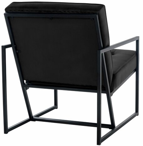 Lounger Ovan Fluweel zwart, Zwart