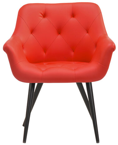 Eetkamerstoel Longfard rood,Kunstleer, Rood