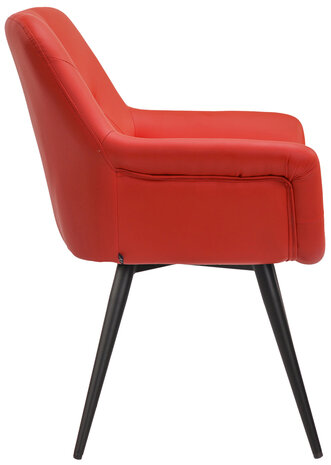 Eetkamerstoel Longfard rood,Kunstleer, Rood