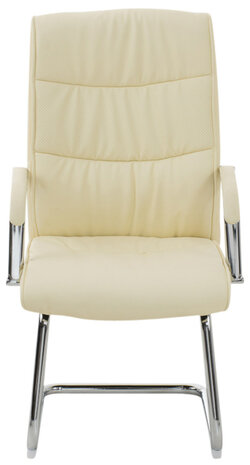 Set van 2 Cora eetkamerstoelen - Kunstleer Creme