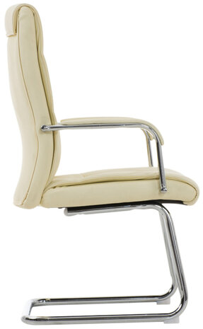 Set van 2 Cora eetkamerstoelen - Kunstleer Creme