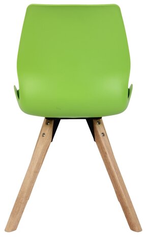 Set van 2 eetkamerstoelen Lanu groen,Kunststof, Groen