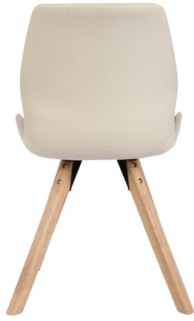 Set van 2 eetkamerstoelen Lanu Creme,Stof