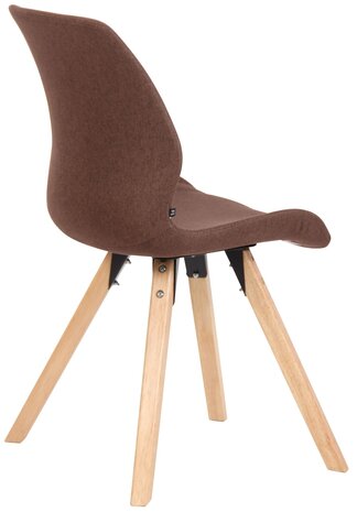 Set van 2 eetkamerstoelen Lanu bruin,Stof, Bruin