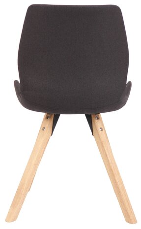 Set van 2 eetkamerstoelen Lanu zwart,Stof, Zwart