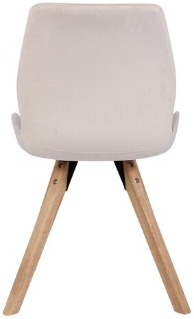 Set van 2 eetkamerstoelen Lanu Creme,Fluweel