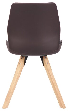 Set van 4 eetkamerstoelen Lanu bruin,Kunstleer, Bruin