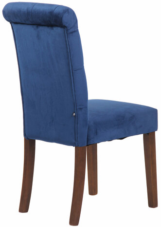 Set van 2 Lusbirn eetkamerstoelen Blauww,Fluweel