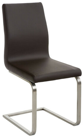 Set van 2 eetkamerstoelen Bolfert bruin, Bruin