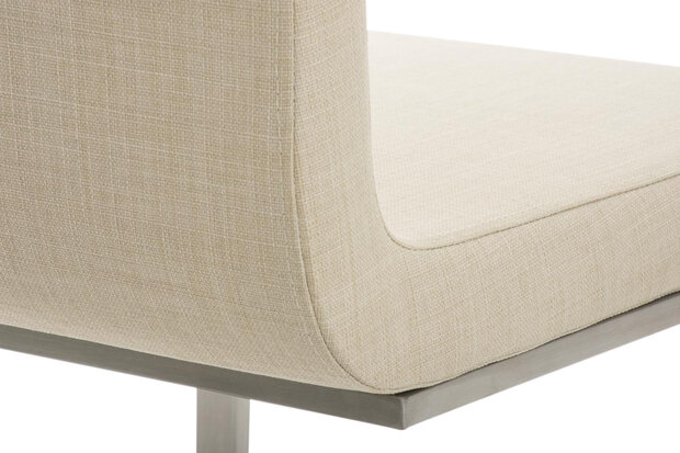 Set van 2 eetkamerstoelen Bolfert Stof Creme