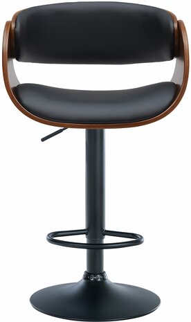 Barkruk Pertmoro Kunstleer walnoot/zwart,zwart, Zwart