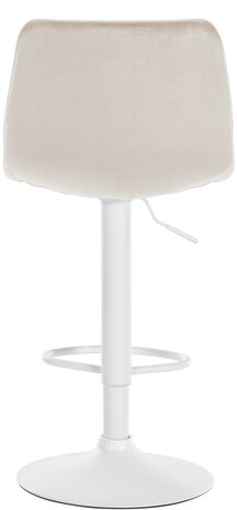 Barkruk Lix - Fluweel Creme,wit