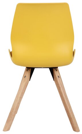 Set van 4 eetkamerstoelen Lanu geel,Kunststof, Geel