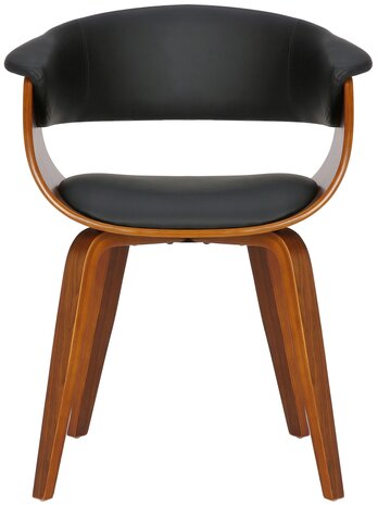 Set van 2 Brecu Eetkamerstoelen zwart, Zwart