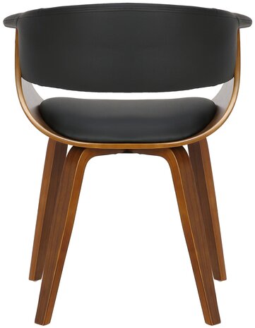 Set van 2 Brecu Eetkamerstoelen zwart, Zwart