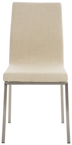 Set van 2 eetkamerstoelen Calmor stof Creme
