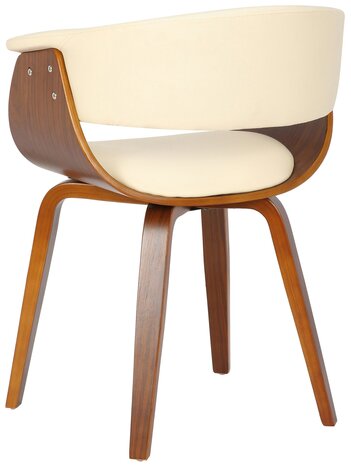 Set van 2 Brecu Eetkamerstoelen Creme