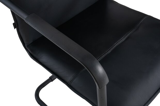 Bezoekersstoel Siittli zwart/zwart, Zwart