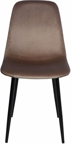 Set van 4 Nepiar eetkamerstoelen bruin,Fluweel, Bruin