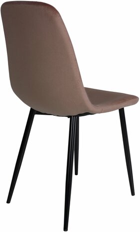 Set van 4 Nepiar eetkamerstoelen bruin,Fluweel, Bruin