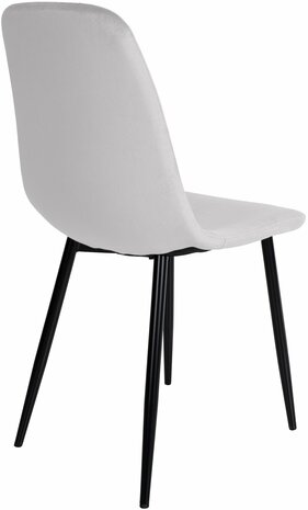 Set van 4 Nepiar eetkamerstoelen Creme,Fluweel