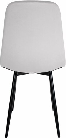 Set van 4 Nepiar eetkamerstoelen Creme,Fluweel