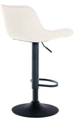 2-delige set barstoelen Manosi fluweel, Creme