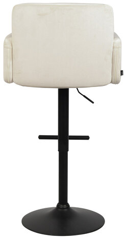 Barstoel Les Engalos Fluweel zwart, Creme