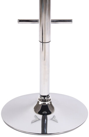 Barstoel Les Engalos Fluweel chroom, Creme
