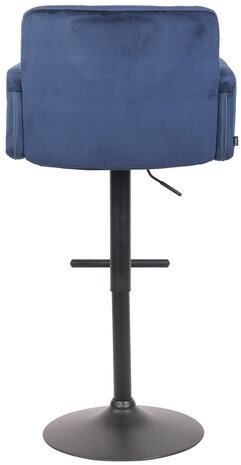 Barstoel Les Engalos Fluweel zwart, Blauw