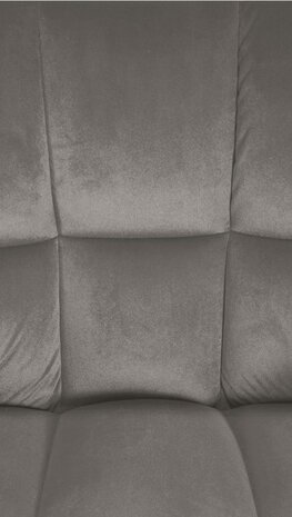 Barstoel Domasa B Fluweel met 4-poots frame, Grijs