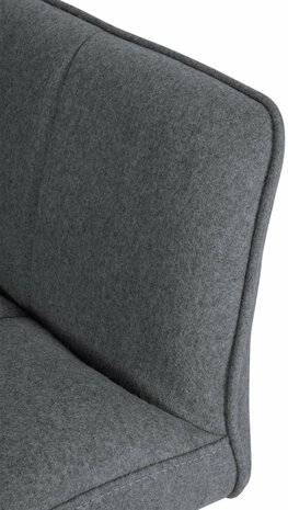 Barstoel Domasa B Filz met 4-poots frame, Grijs