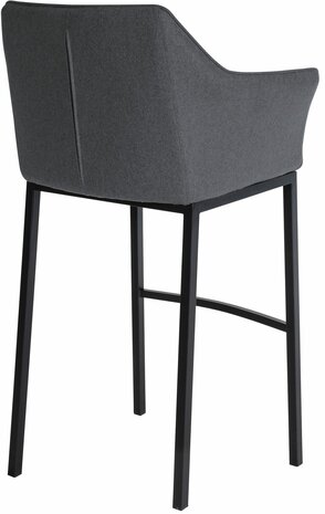 Barstoel Domasa B Filz met 4-poots frame, Grijs
