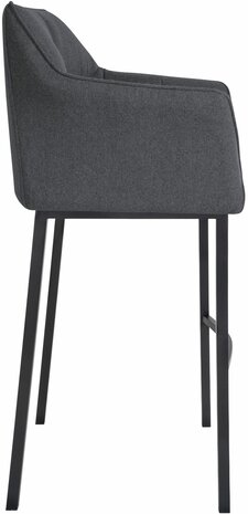 Barstoel Domasa B Filz met 4-poots frame, Grijs