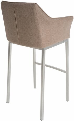 Barstoel Demosa A Filz met 4-poots frame, Taupe