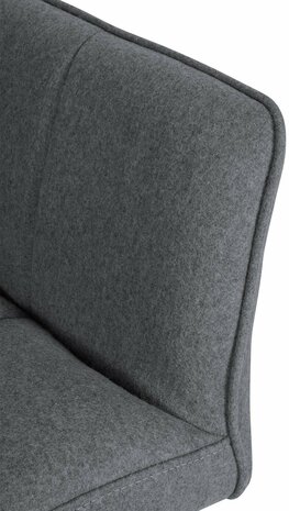 Barstoel Domasa W Vilt met 4-poots frame, Grijs