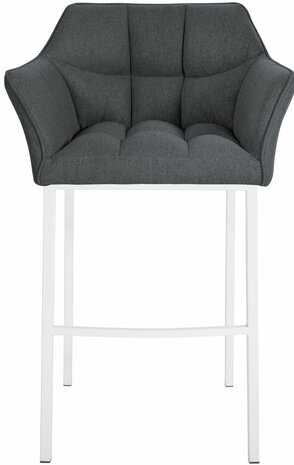 Barstoel Domasa W Vilt met 4-poots frame, Grijs