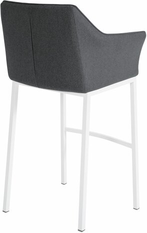 Barstoel Domasa W Vilt met 4-poots frame, Grijs