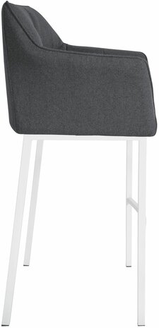 Barstoel Domasa W Vilt met 4-poots frame, Grijs