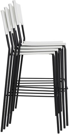 Barstoel Bermuda Rood, Wit