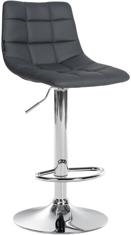 2-delige set barstoelen Jirra kunstleer chroom, Grijs