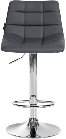 2-delige set barstoelen Jirra kunstleer chroom, Grijs