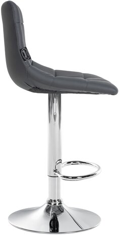 2-delige set barstoelen Jirra kunstleer chroom, Grijs