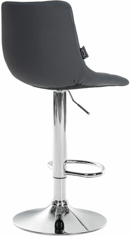 2-delige set barstoelen Jirra kunstleer chroom, Grijs