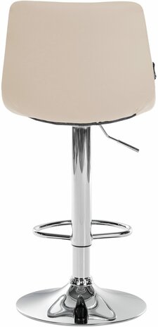 2-delige set barstoelen Jirra kunstleer chroom, Creme