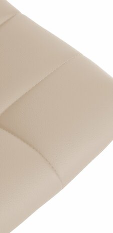 2-delige set barstoelen Jirra kunstleer chroom, Creme